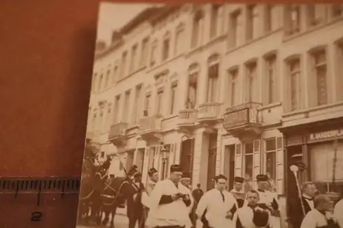 tolles altes Foto - Stadt Belgien ? Trauerzug - R. Vanderplancke Geschäft