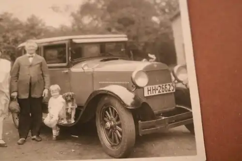 tolles altes Foto Familie posiert mit Oldtimer  Essex Super Six ?? 20-30erJahre