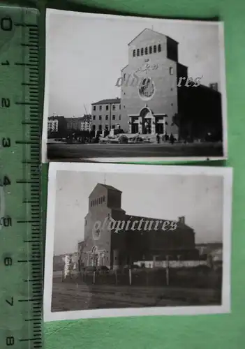 zwei tolle alte Fotos - Christ-König Kirche Bochum 30er Jahre Ende des Bau´s