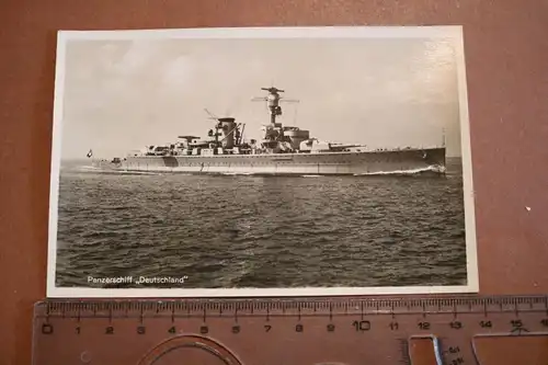 tolle alte Postkarte Panzerschiff Deutschland