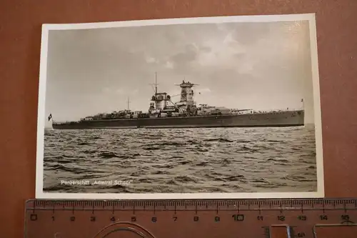 tolle alte Postkarte Panzerschiff Admiral Scheer