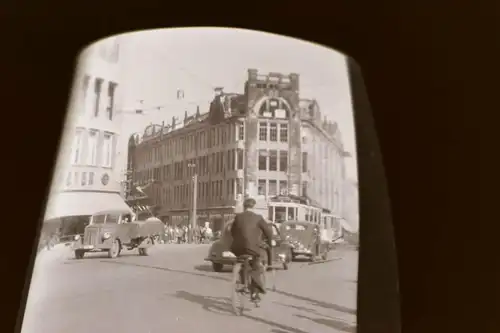 tolles altes Negativ  Strassenbahn Oldtimer Hannover, Georg- Ecke Schillerstraß