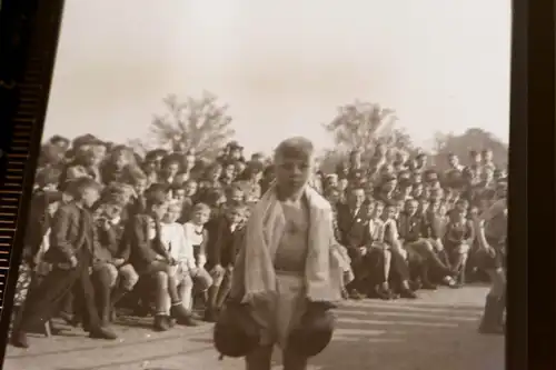 drei tolle alte Negtive - Jungpioniere beim Boxkampf - Kinderboxen 40-50er DDR