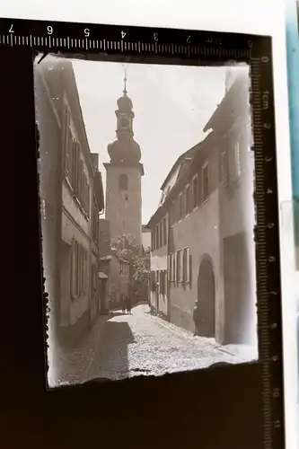 tolles altes Glasnegativ - mir unbekannte Kirche - 30-40er Jahre ?