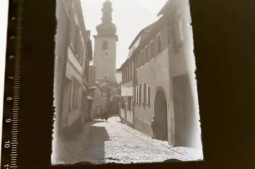 tolles altes Glasnegativ - mir unbekannte Kirche - 30-40er Jahre ?