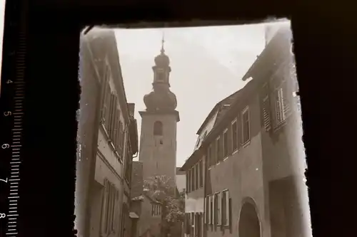 tolles altes Glasnegativ - mir unbekannte Kirche - 30-40er Jahre ?