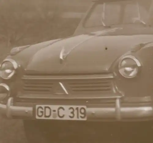 tolles altes Negativ - Oldtimer Lloyd  mit Familie 50-60er Jahre