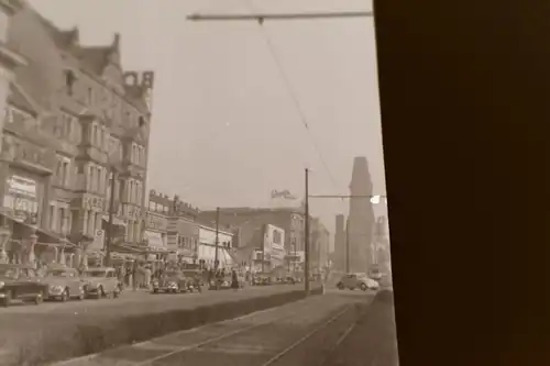 tolles altes Negativ Strassenzug in  Berlin - Gedächtniskirche Hintergrund 50er