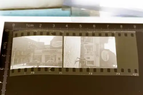 zwei tolle alte Negative - Geschäft Heisinger , Werbung Photo Leistenschneider 