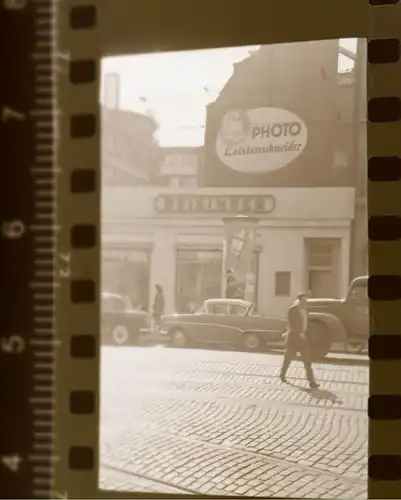 zwei tolle alte Negative - Geschäft Heisinger , Werbung Photo Leistenschneider