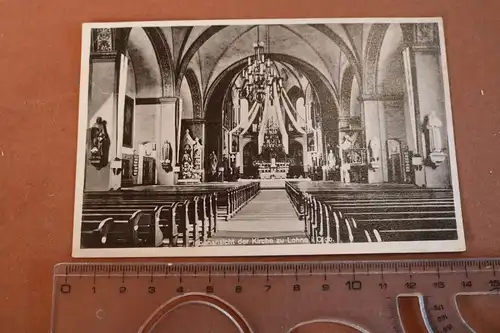tolle alte Karte - Innenansicht der Kirche zu Lohne - Oldenburg 1944