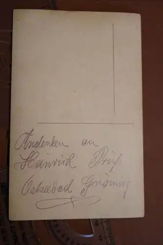 tolles altes Foto - Stellmacher baut Wagenrad - Stellmacherei  - Grömitz 