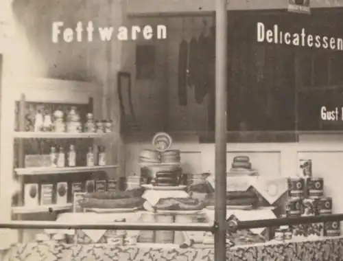 tolles altes Foto - Geschäft Fettwaren, Delicatessen - Hamburg Marienthalerstr.