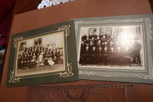 zwei tolle alte Fotos Schulklassen, Konfirmation 1904 u 1910 - Ort ???