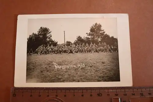 tolles altes  Gruppenfoto Soldaten Reichswehr - Schiessbahn in Altengrabow 1930