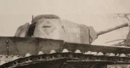 altes Foto - zerstörter französischer ? Panzer Tempéte I