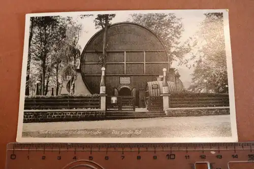 tolle alte Karte - Bad Dürkheim - Das große Faß  30er Jahre