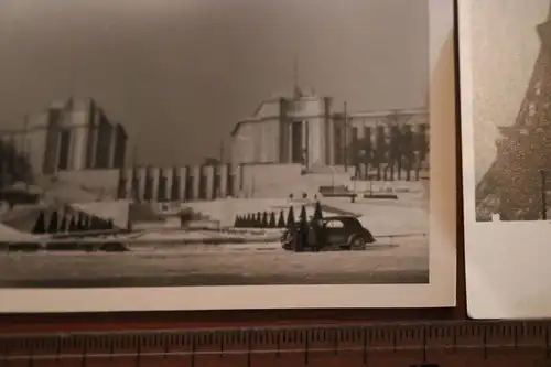 fünf alte Fotos- Soldaten in Paris, Pkw - Eiffelturm  - 1941