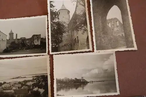 sieben alte Fotos-  Gebäude der Bildstelle,  Schloss, Haapsalu Estland