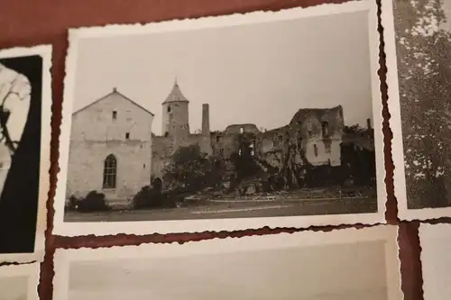 sieben alte Fotos-  Gebäude der Bildstelle,  Schloss, Haapsalu Estland