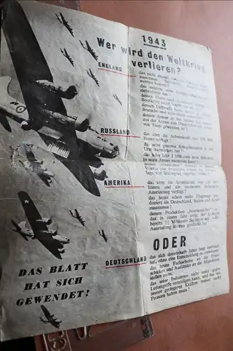 altes Propaganda-Flugblatt der Allierten -  Das Blatt hat sich gewendet