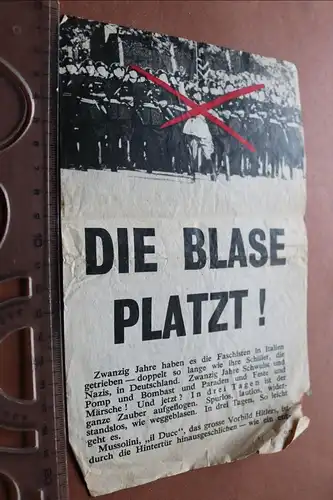 altes Propaganda-Flugblatt der Allierten - die Blase platzt !