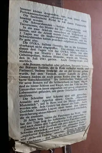 altes Propaganda-Flugblatt der Allierten - die Blase platzt !