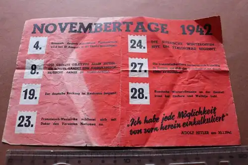 altes Propaganda-Flugblatt der Allierten - Novembertage 1942
