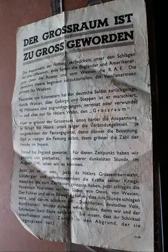 altes Propaganda-Flugblatt der Allierten - Novembertage 1942