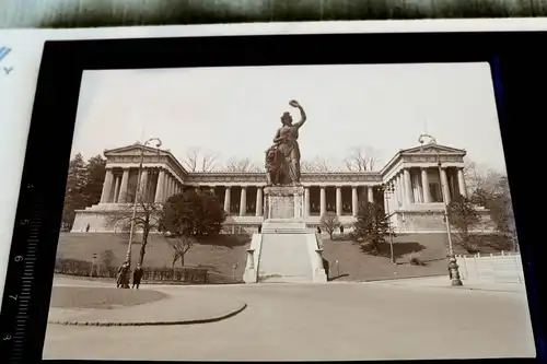 tolles altes Negativ - München Bavaria Statue   30er Jahre 