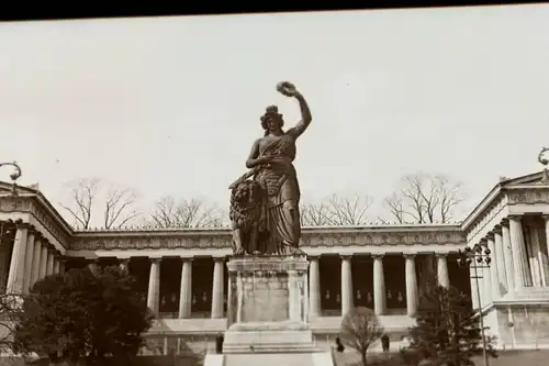 tolles altes Negativ - München Bavaria Statue   30er Jahre