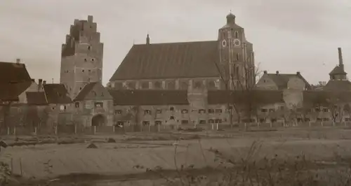 tolles altes Negativ - Ingolstadt  Taschenturm u. Liebfrauenkirche 20-30er Jahr