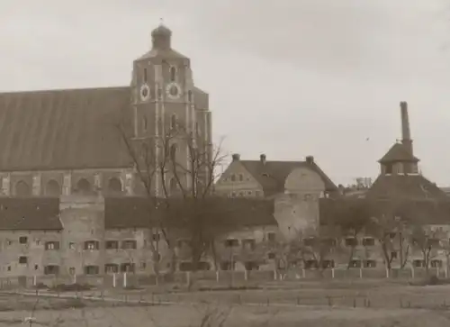 tolles altes Negativ - Ingolstadt  Taschenturm u. Liebfrauenkirche 20-30er Jahr