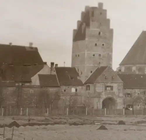 tolles altes Negativ - Ingolstadt  Taschenturm u. Liebfrauenkirche 20-30er Jahr