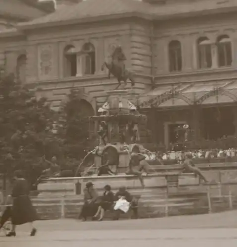 tolles altes Negativ -  Leopoldsbrunnen in Innsbruck - 20-30er Jahre