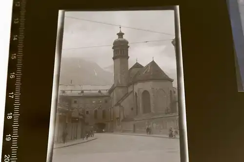 tolles altes Negativ -  Franziskanerplatz  in Innsbruck - 20-30er Jahre