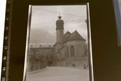 tolles altes Negativ -  Franziskanerplatz  in Innsbruck - 20-30er Jahre 