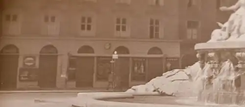 tolles altes Negativ - Wittelsbacher Brunnen München - 20-30er Jahre 