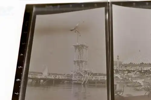 drei  tolle alte  Negative Sprungturm am See - Ort ??? 20-30er Jahre ?