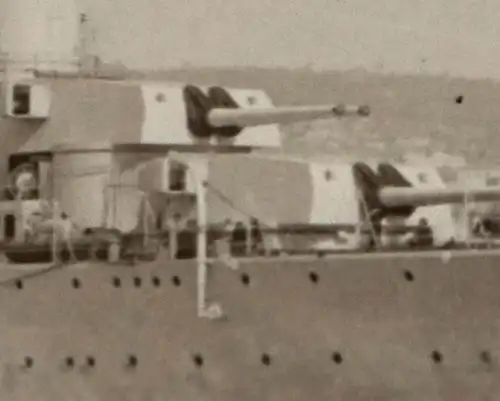 tolles altes Negativ - Hafen mit zwei Zerstörer ? Kriegsmarine ?- 30-40er Jahre 