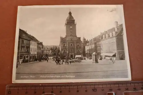 tolle alte Karte - Gotha Thüringen - A-H. Platz mit Rathaus 1942