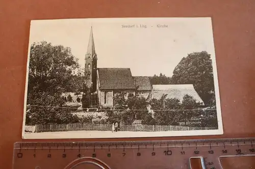 tolle alte Karte - Kirche - Seedorf in Lüneburg - 1940 als Feldpost gelaufen