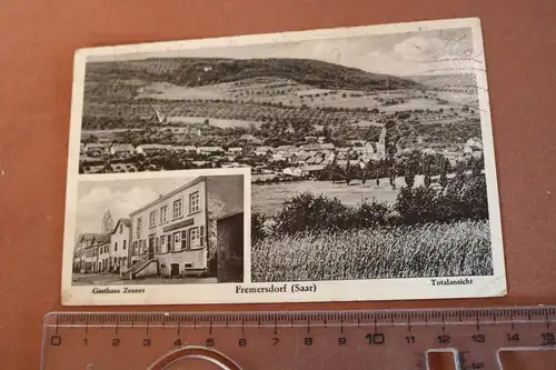 tolle alte Karte - Fremersdorf - Saar - Ansichten - Gasthaus Zenner 20-30er Jahr