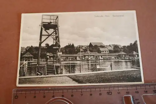 tolle alte Karte - Badeanstalt - Osterode  Harz  1910-30 ???