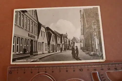 tolle alte Karte - Strassenpartie Gebäude - Cloppenburg  1944
