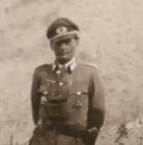 zwei alte Fotos - Pz.Hauptm.  und andere Offiziere - DKiG 