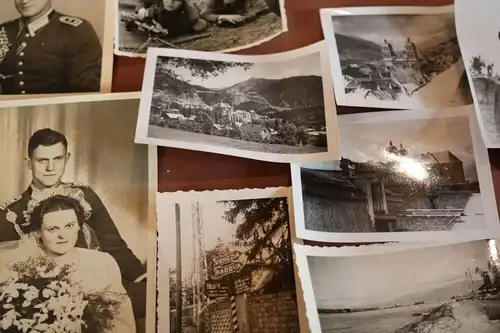 15 tolle alte Fotos  eines Soldaten - Frankreich, Briançon 1945 - DKiG Träger, 