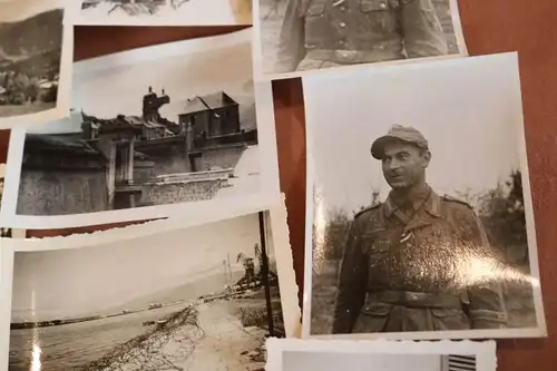 15 tolle alte Fotos  eines Soldaten - Frankreich, Briançon 1945 - DKiG Träger, 