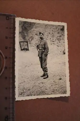 altes Foto - Soldat mit Bart -  EK I