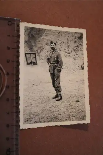 altes Foto - Soldat mit Bart -  EK I 